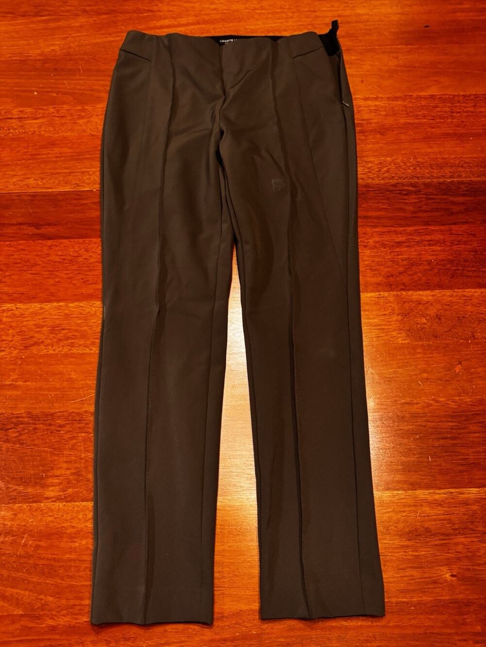 Size 8 Lafayette 148 New York Gramercy Stretch Dress Pants Side Zip Dark Green